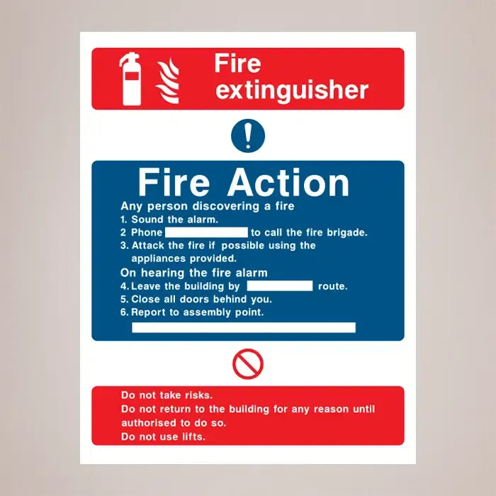 Fire Safety Signs | Fire Exit & Emergency Fire Safety Signage | Workplace Fire Signs UK V&C Designs Ltd