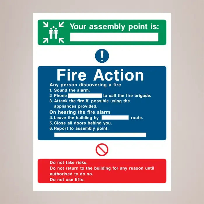 Fire Safety Signs | Fire Exit & Emergency Fire Safety Signage | Workplace Fire Signs UK V&C Designs Ltd