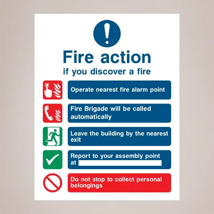 Fire Safety Signs | Fire Exit & Emergency Fire Safety Signage | Workplace Fire Signs UK V&C Designs Ltd