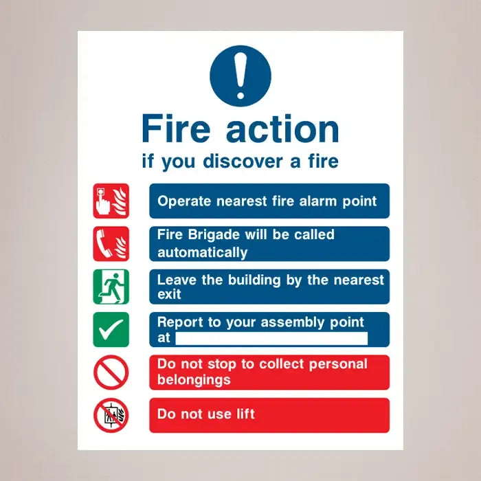 Fire Safety Signs | Fire Exit & Emergency Fire Safety Signage | Workplace Fire Signs UK V&C Designs Ltd