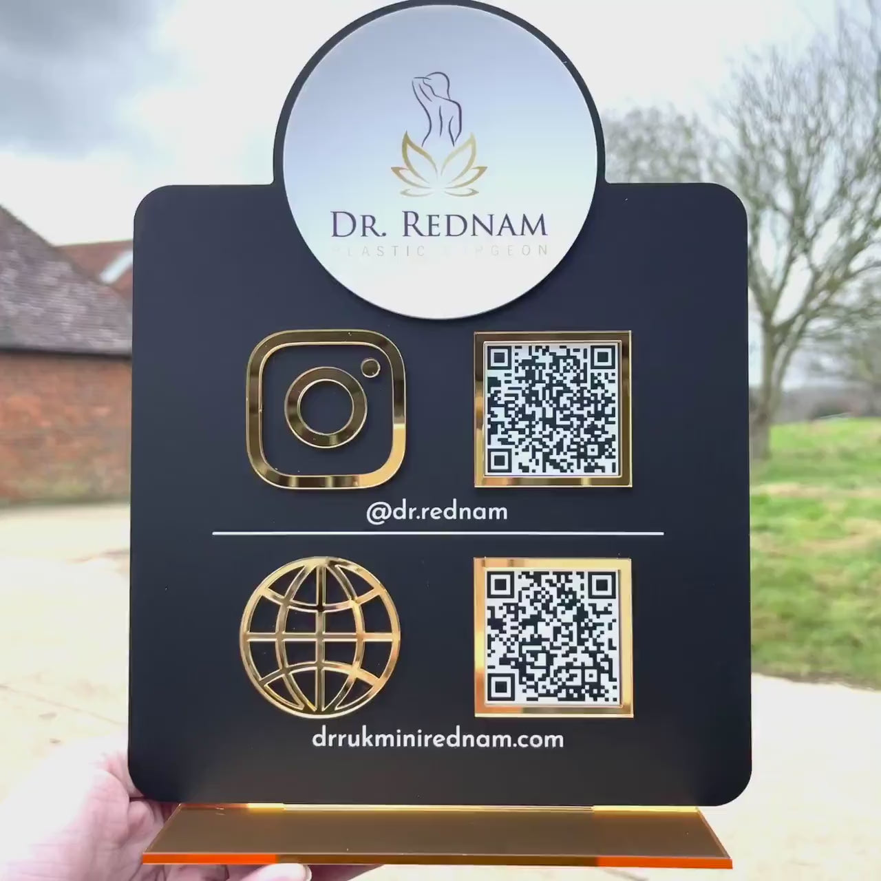 Multi QR Code with Logo Business Social Media Sign | Salon Sign | Beauty Sign | QR Code Sign | Reviews, Payments