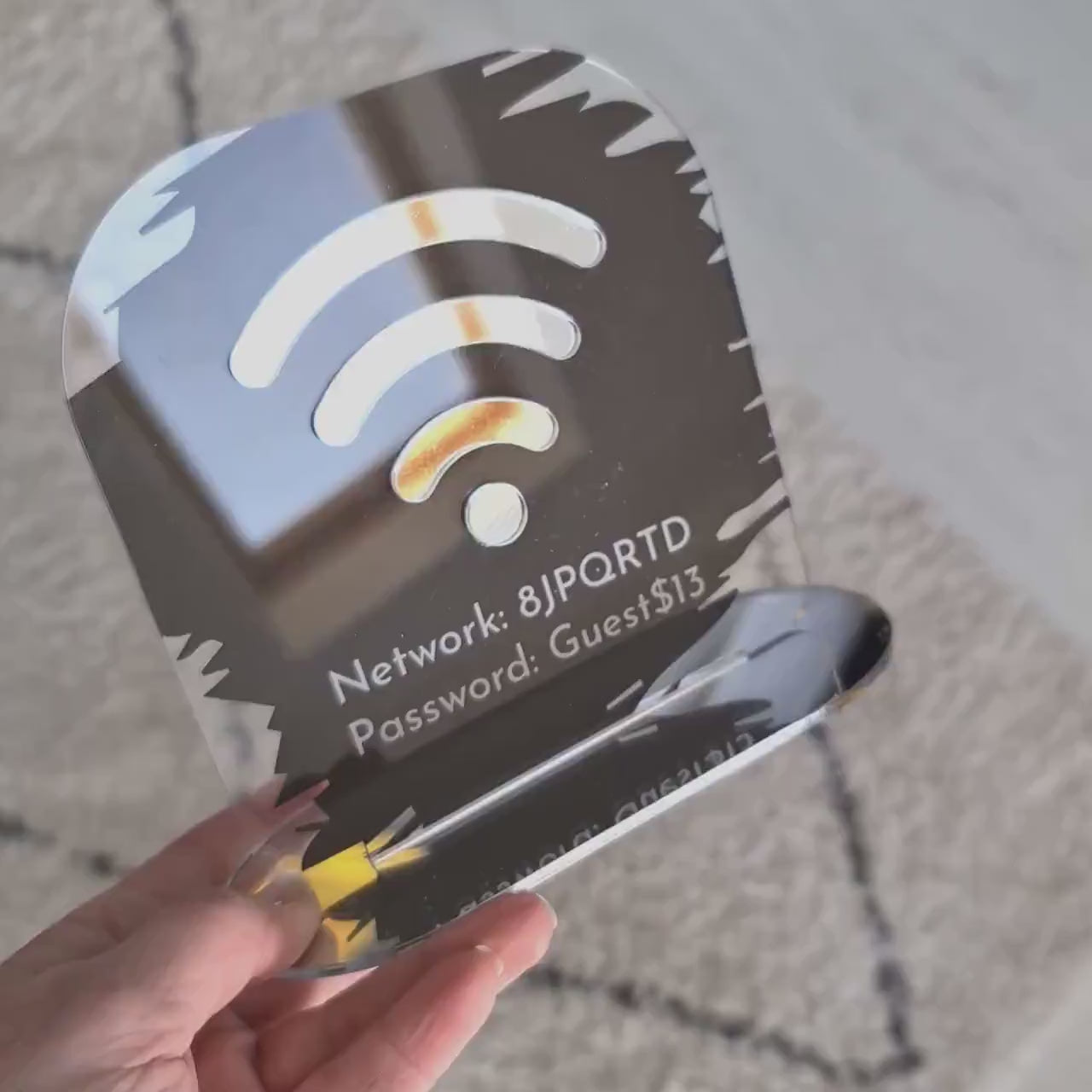 WiFi Business Social Media Sign | Salon Sign | Beauty Sign | Hairdressers Beautician Sign | Event Branding | Display POS