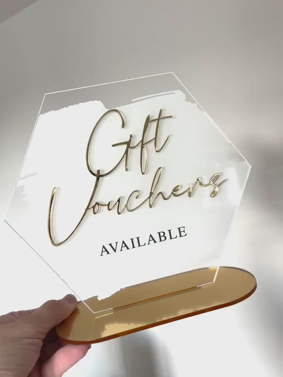 Gift Vouchers or Gift Cards Available Desktop Store Shop Sign
