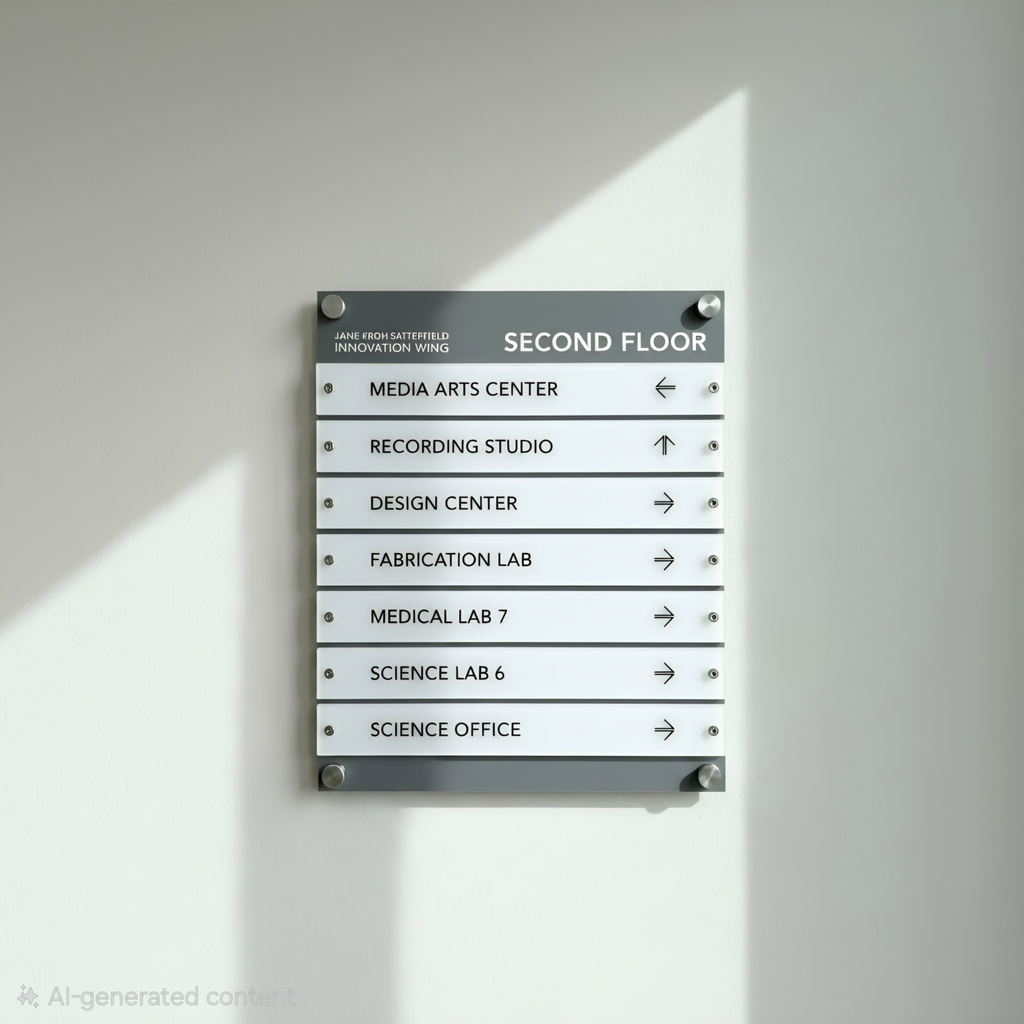 Custom Acrylic Business Directory Sign | Version 7