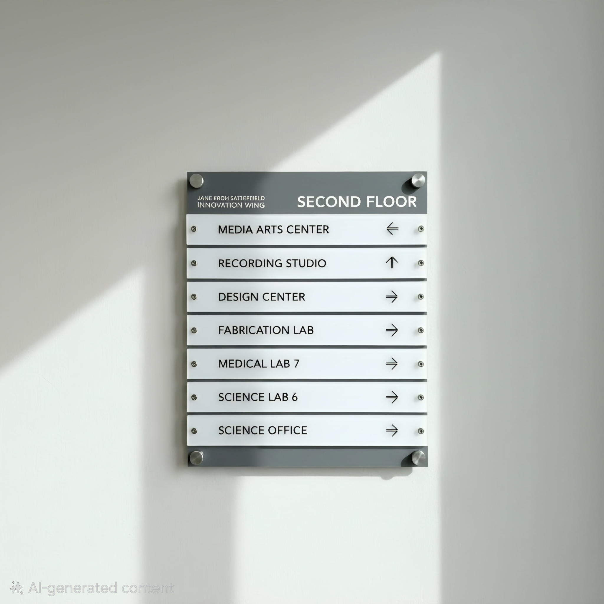Custom Acrylic Business Directory Sign | Version 7
