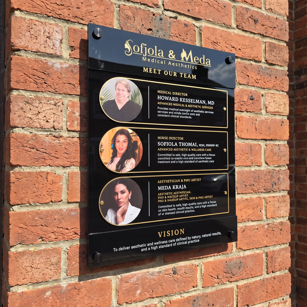 Custom Acrylic Business Directory Sign | Version 5