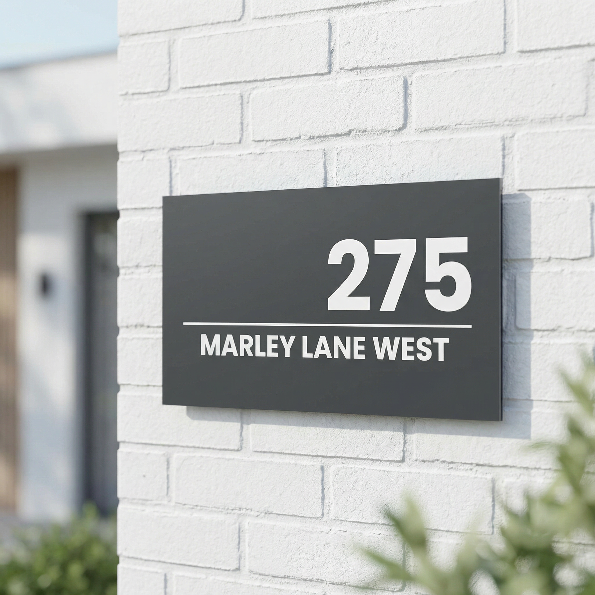 Modern Acrylic House Sign | Contemporary Address Plaque | Minimalist Outdoor House Number Sign V&C Designs Ltd