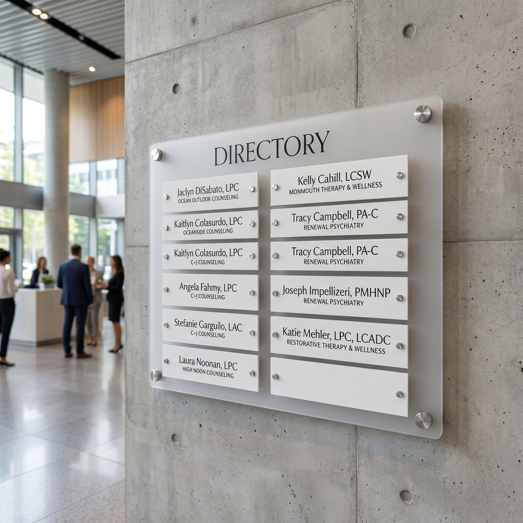 Custom Acrylic Business Directory Sign | Version 6 (Copy)