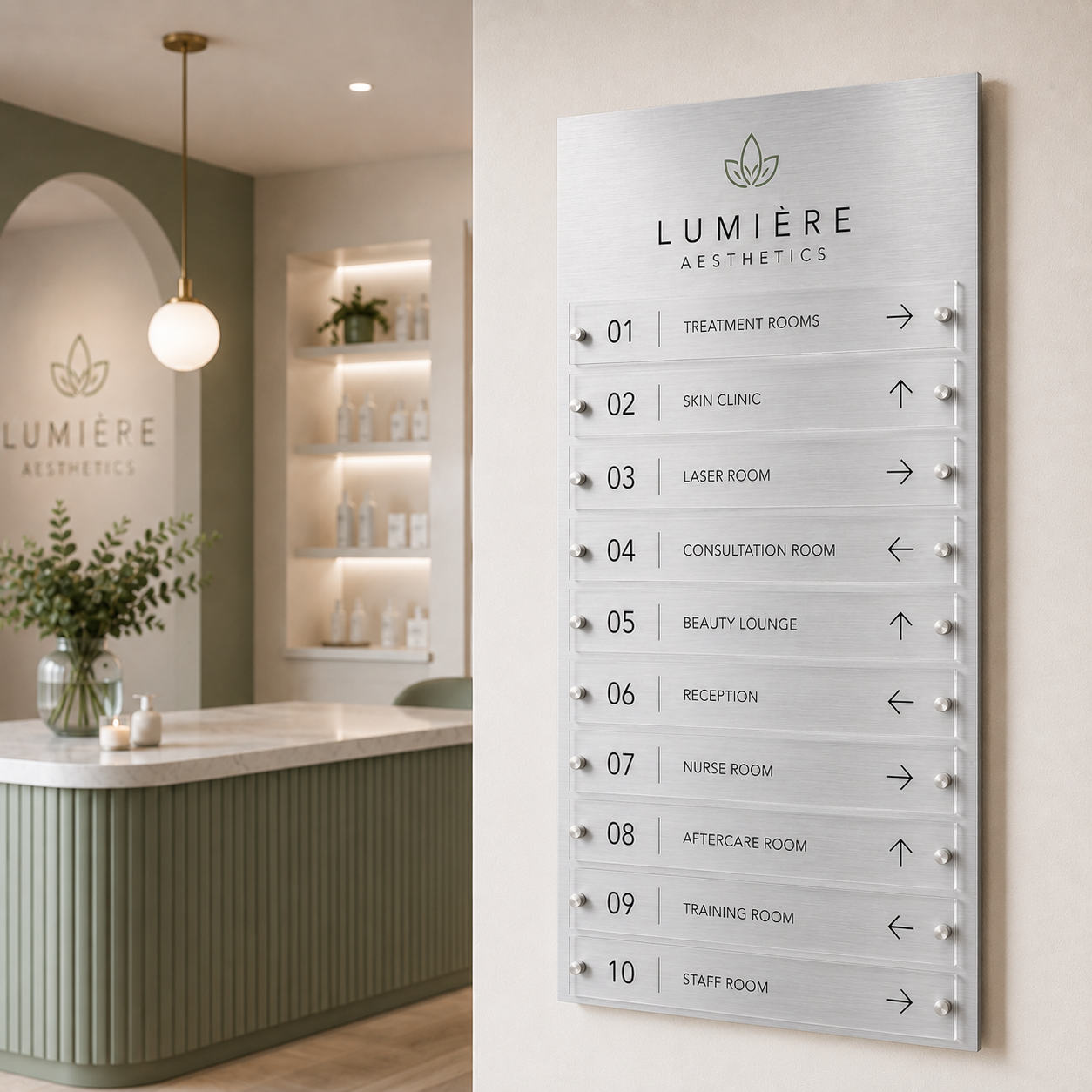 Custom Aluminium Business Directory Sign | Version 3