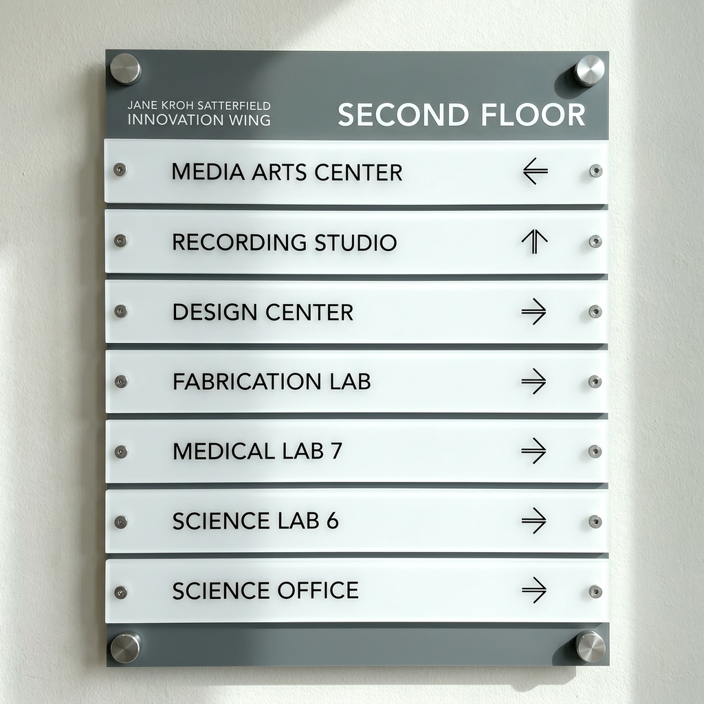 Custom Acrylic Business Directory Sign | Version 7