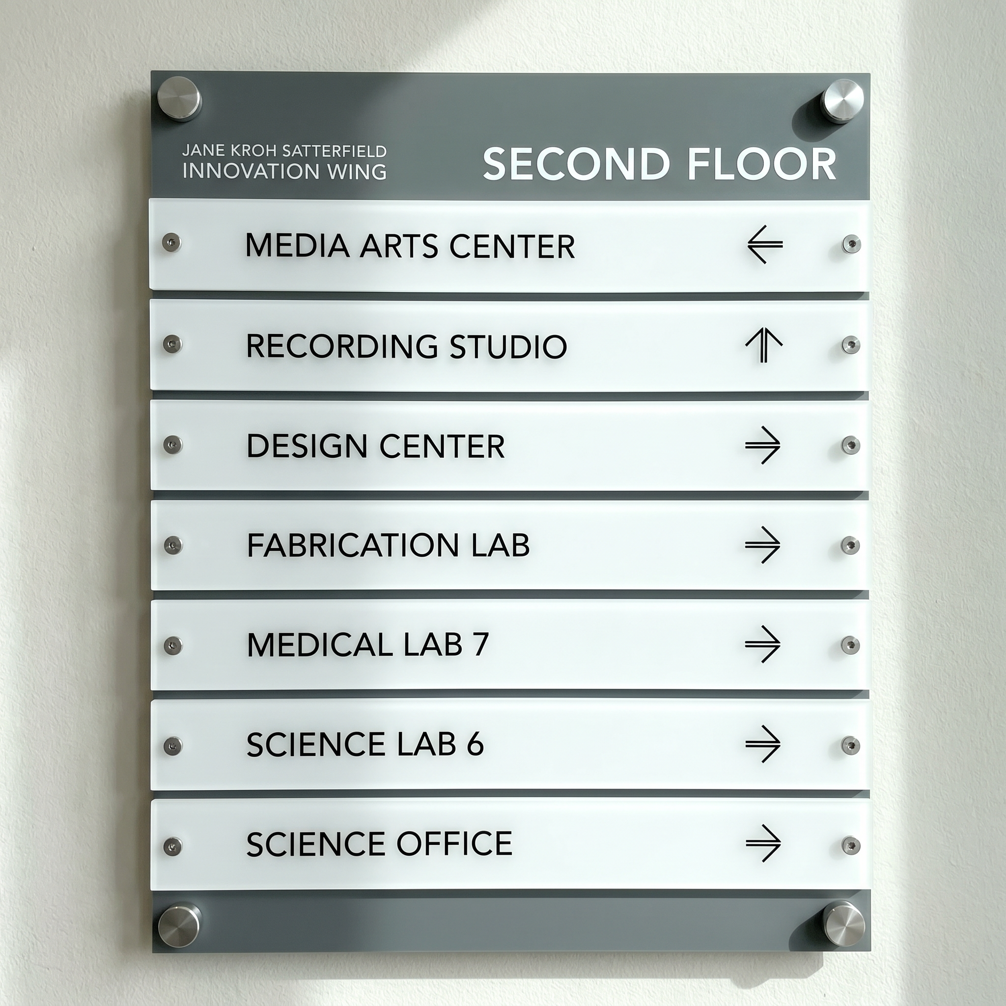 Custom Acrylic Business Directory Sign | Version 7