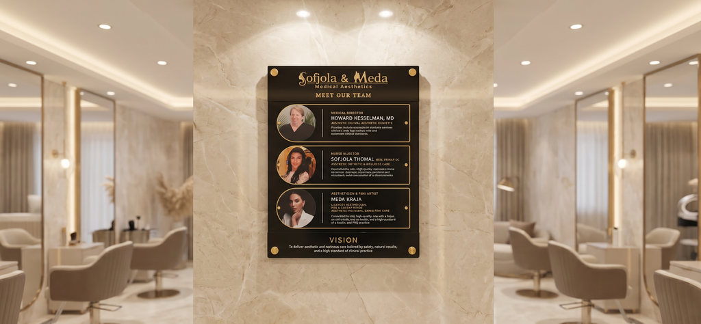 Custom Acrylic Business Directory Sign | Version 5