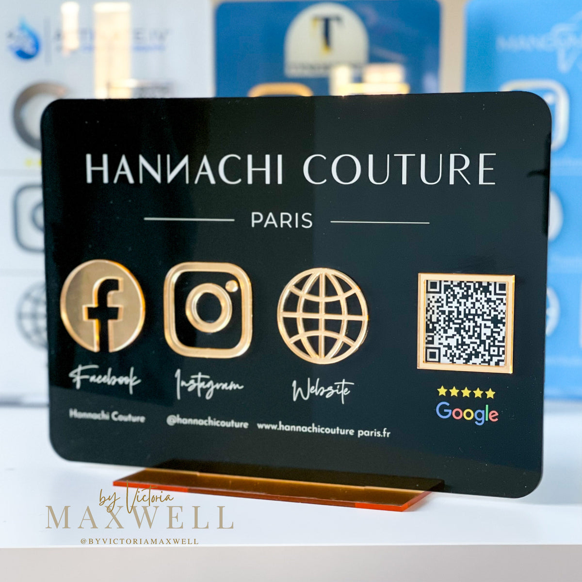QR Code Business Social Media Sign | Salon Sign | Beauty Sign