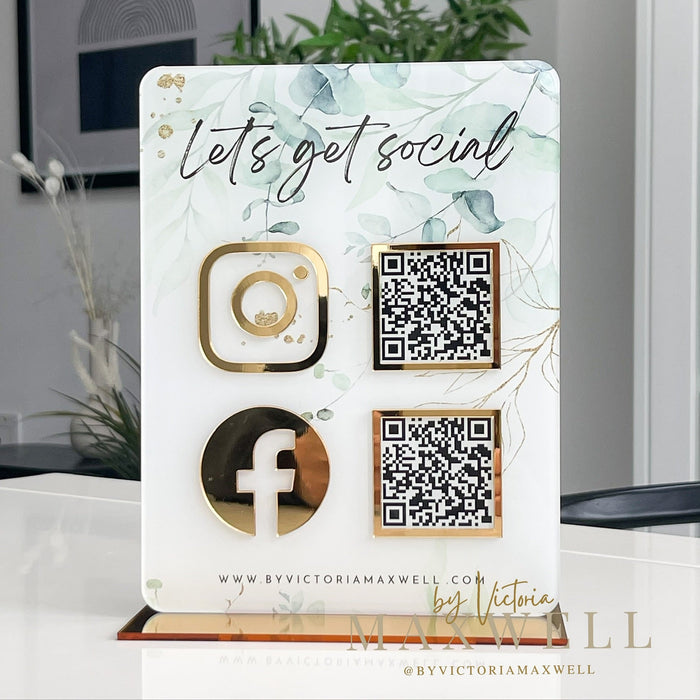 Double Icon Social Media Sign