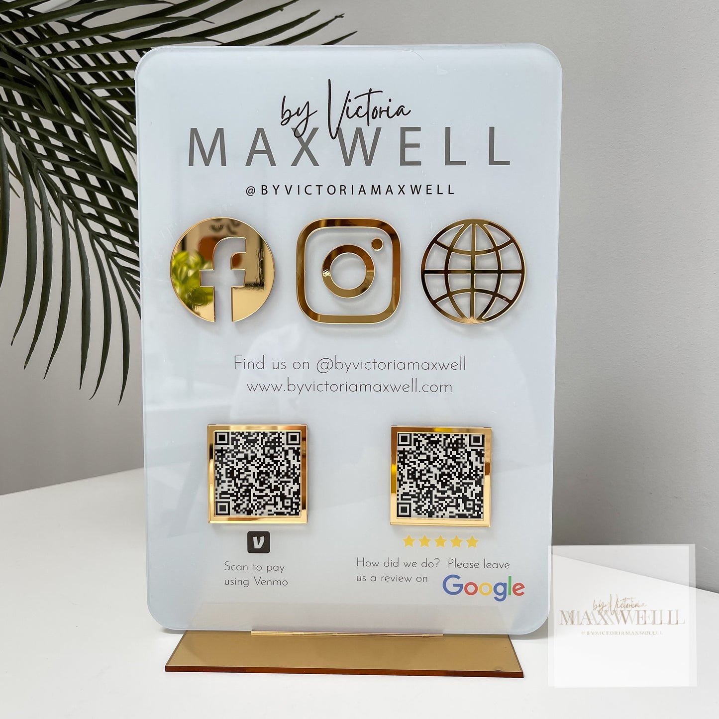 Multi Business with QR Code Social Media Sign - V&C Designs Ltd