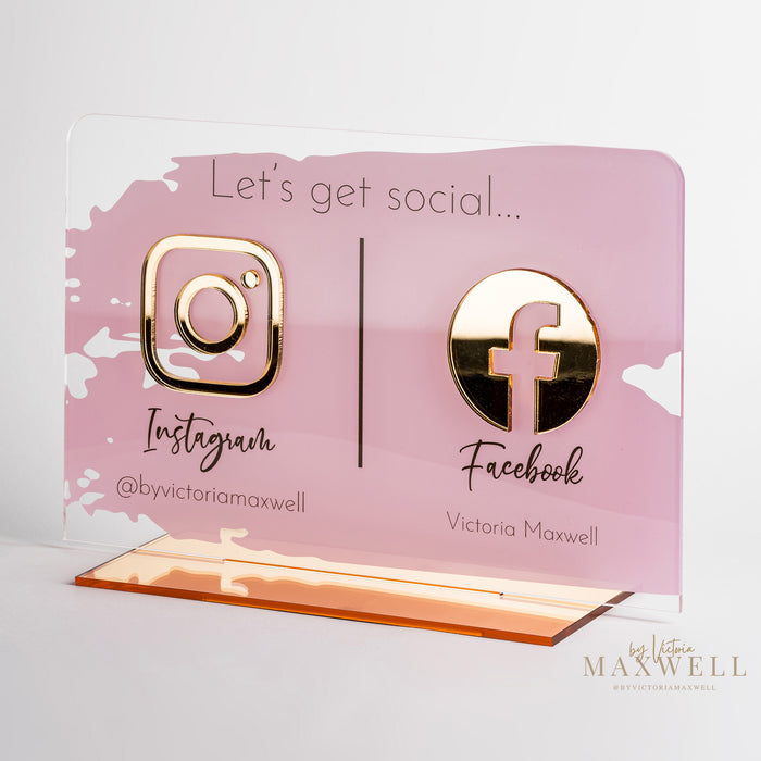 Double Business Social Media Sign