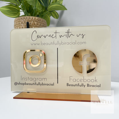 Double Business Social Media Sign - V&C Designs Ltd