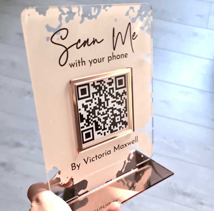 Single QR Code Business Social Media Sign