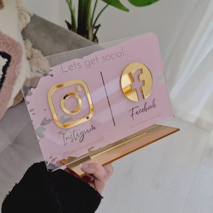 Double Social Media Sign: Connect Your Business with Your Audience