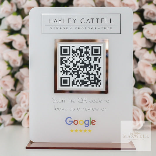 Google QR Code Review Sign - V&C Designs Ltd