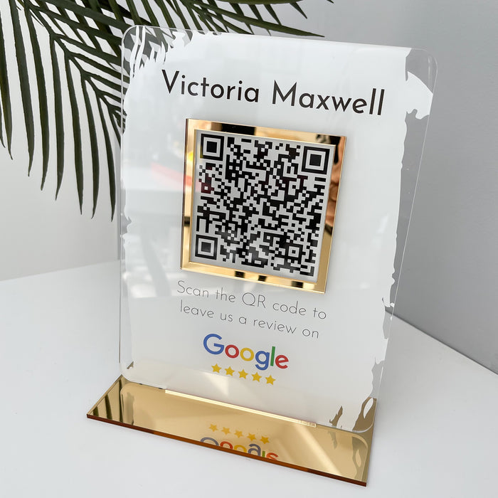 Google QR Code Review Sign