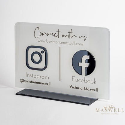 Double Business Social Media Sign - V&C Designs Ltd