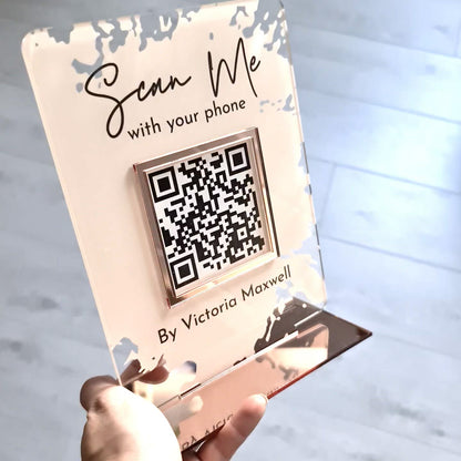 Single QR Code Business Social Media Sign