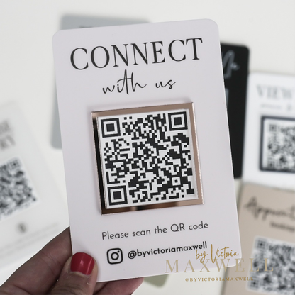 Mini QR Code Sign - V&C Designs Ltd