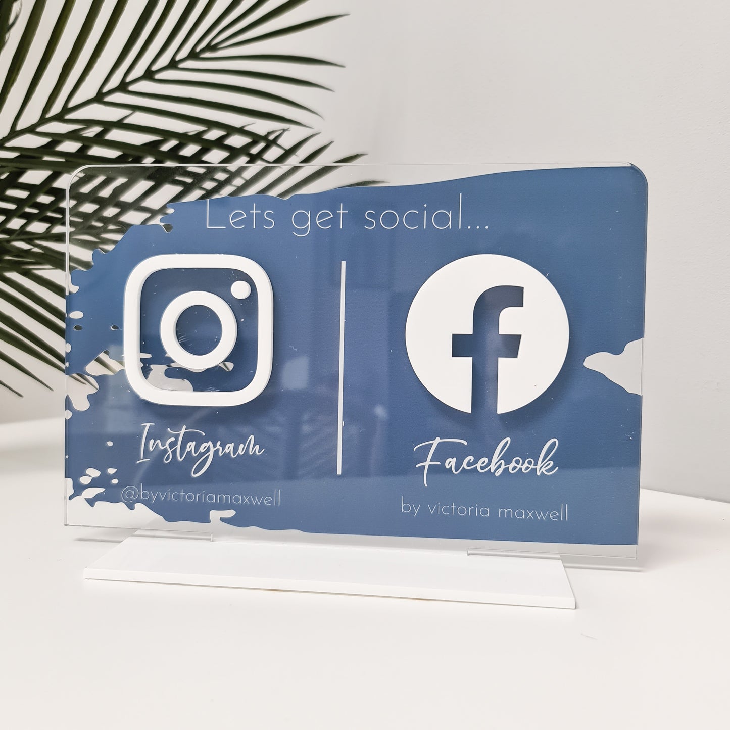 Double Business Social Media Sign - V&C Designs Ltd