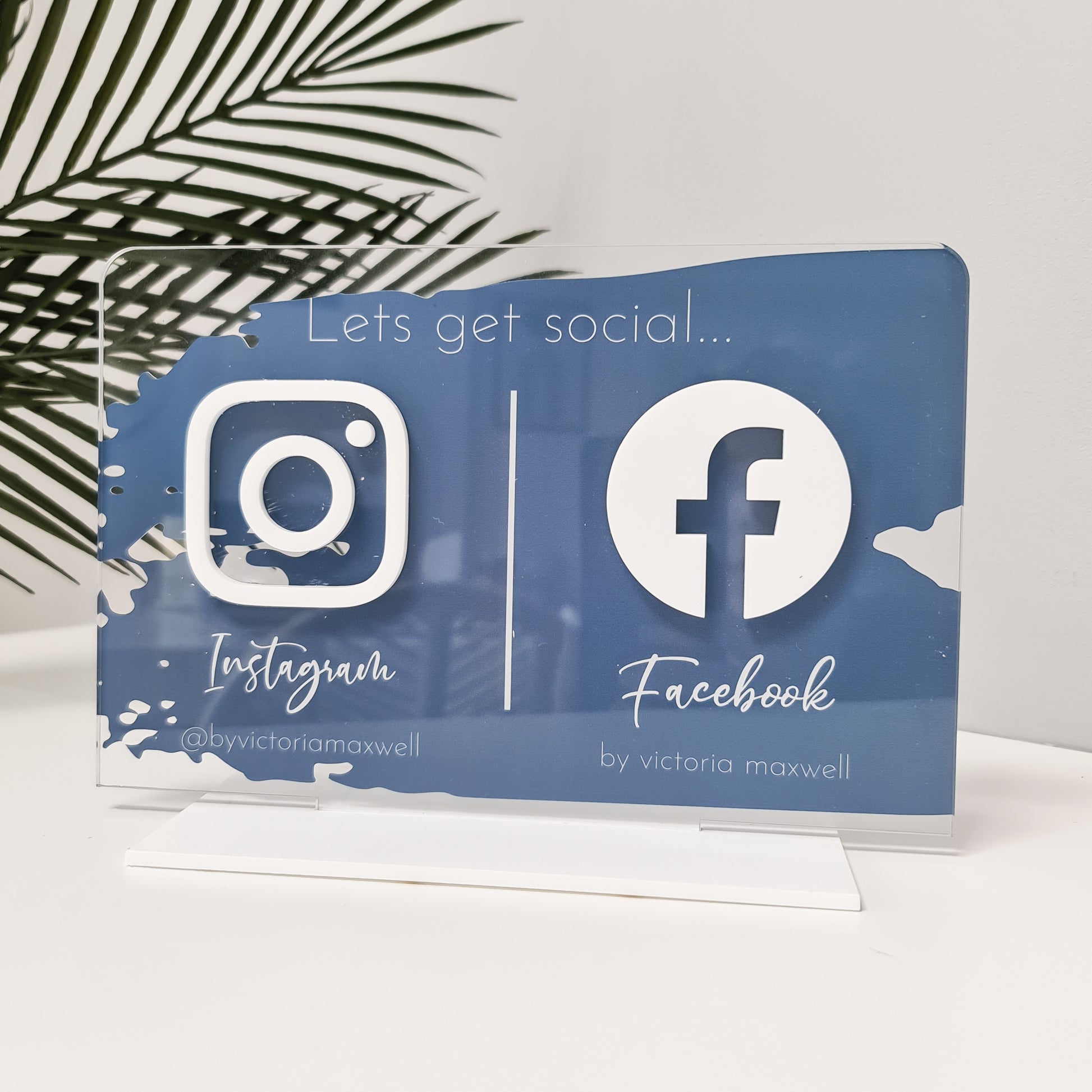 Double Business Social Media Sign - V&C Designs Ltd