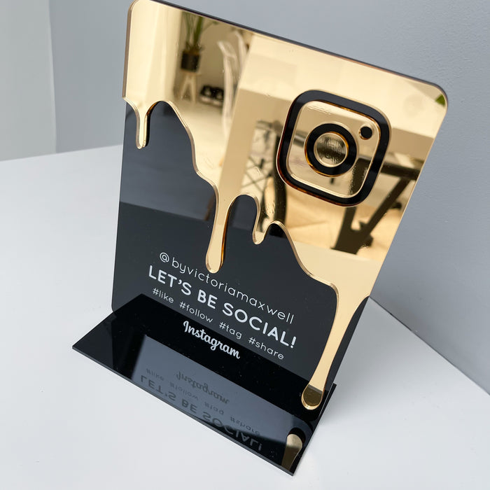 Instagram 'Drip' Luxe Social Media Sign