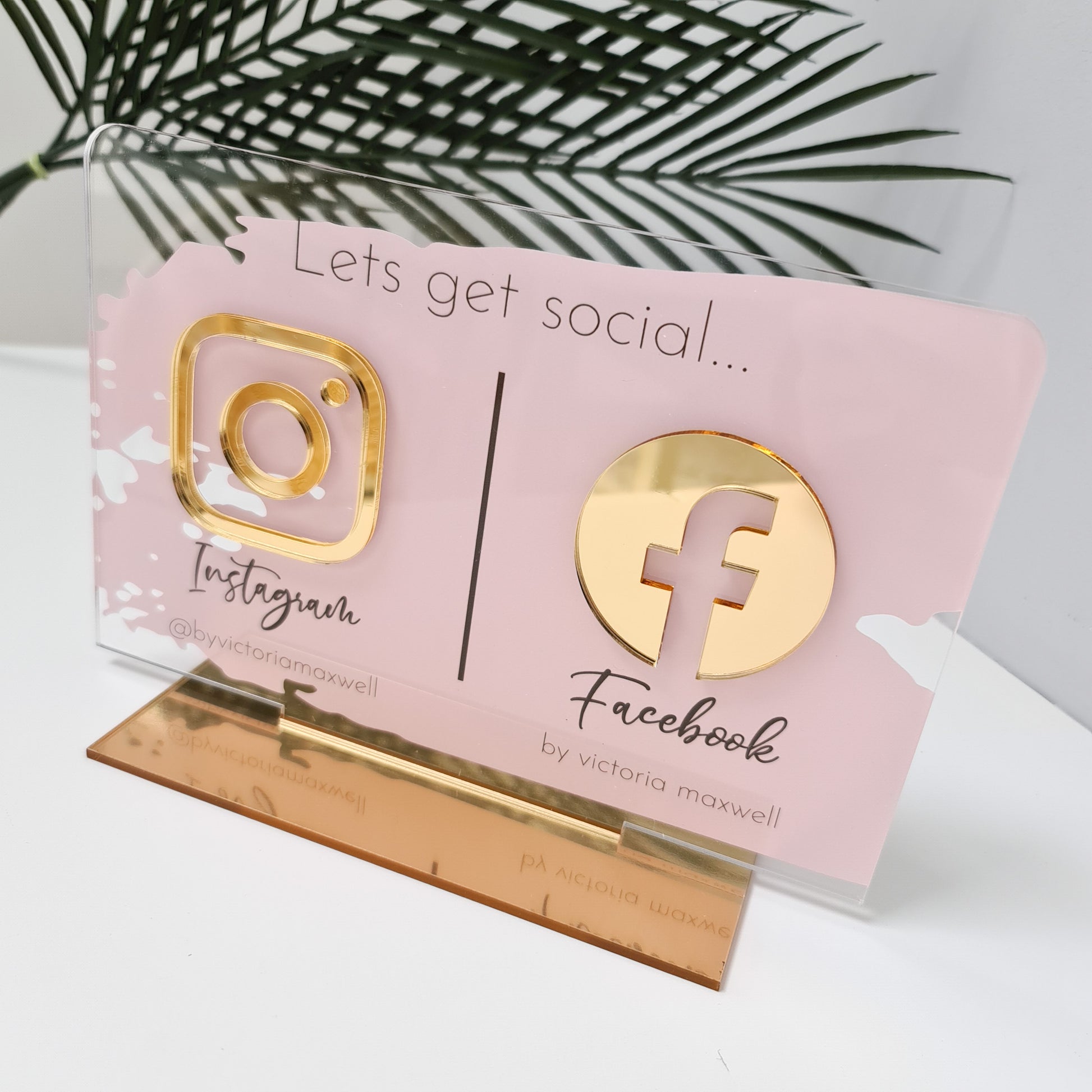Double Business Social Media Sign - V&C Designs Ltd