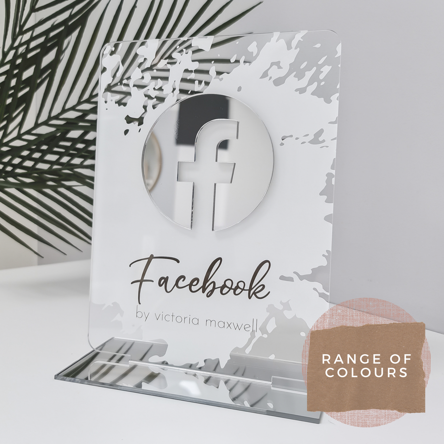 Single Icon Social Media Sign - V&C Designs Ltd