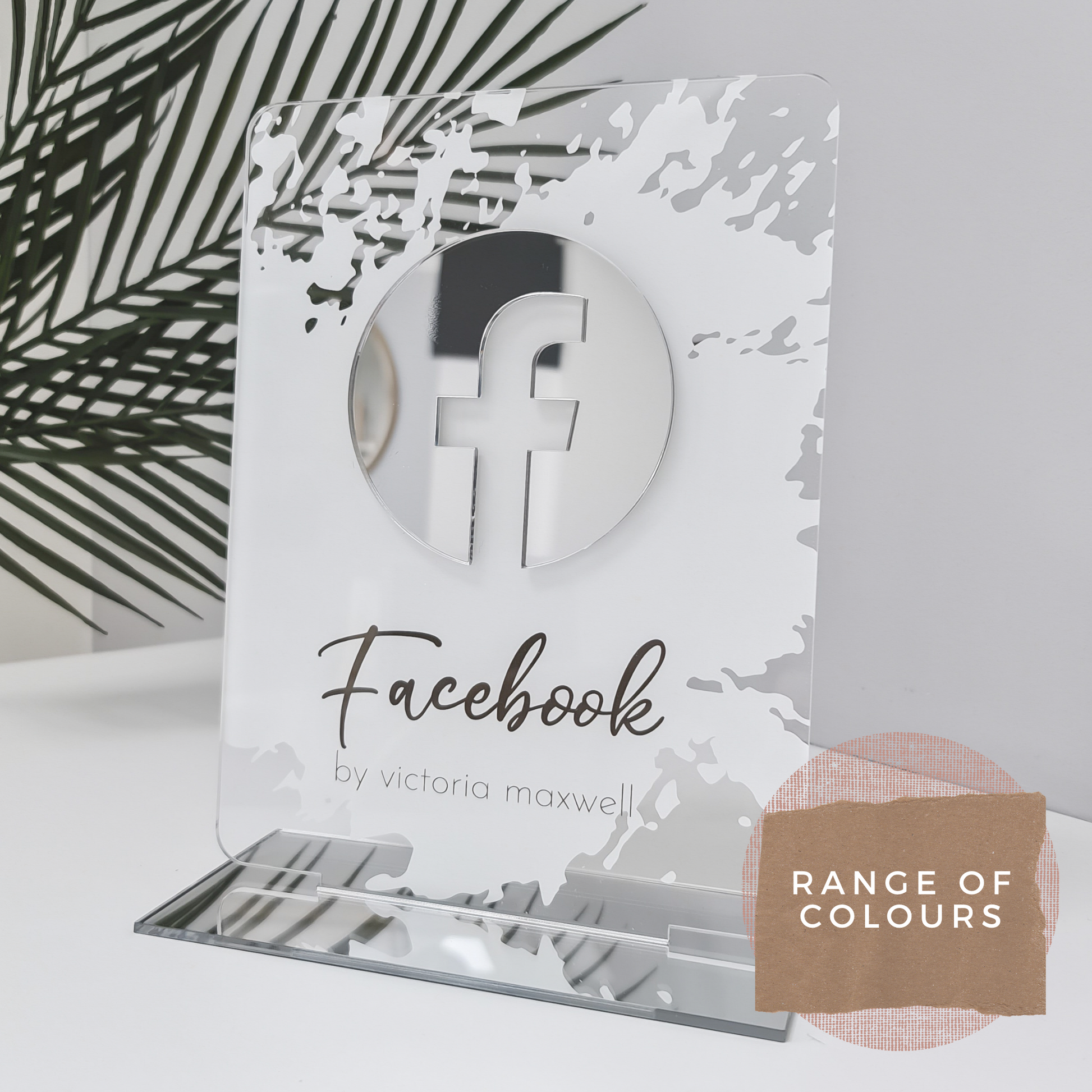 Single Icon Social Media Sign - V&C Designs Ltd