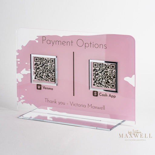 Double QR Code Business Payment Sign - V&C Designs Ltd