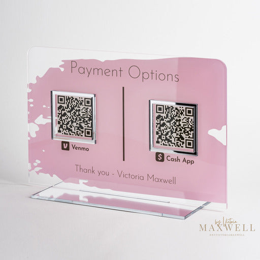 Double QR Code Business Payment Sign