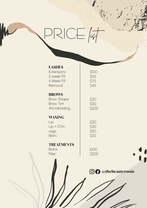 Price List Print - Giclee Print