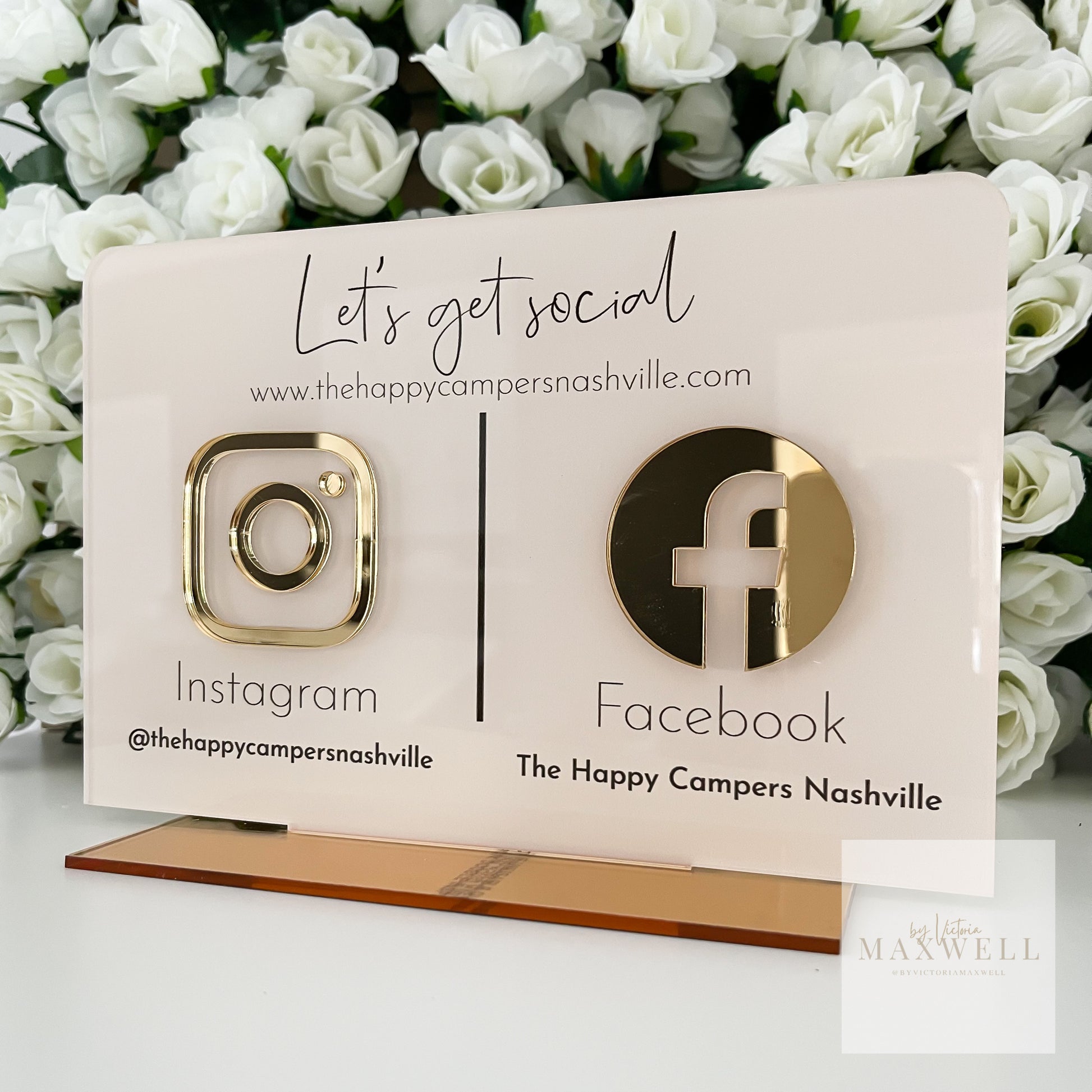 Double Business Social Media Sign - V&C Designs Ltd