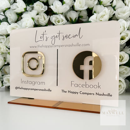 Double Business Social Media Sign - V&C Designs Ltd