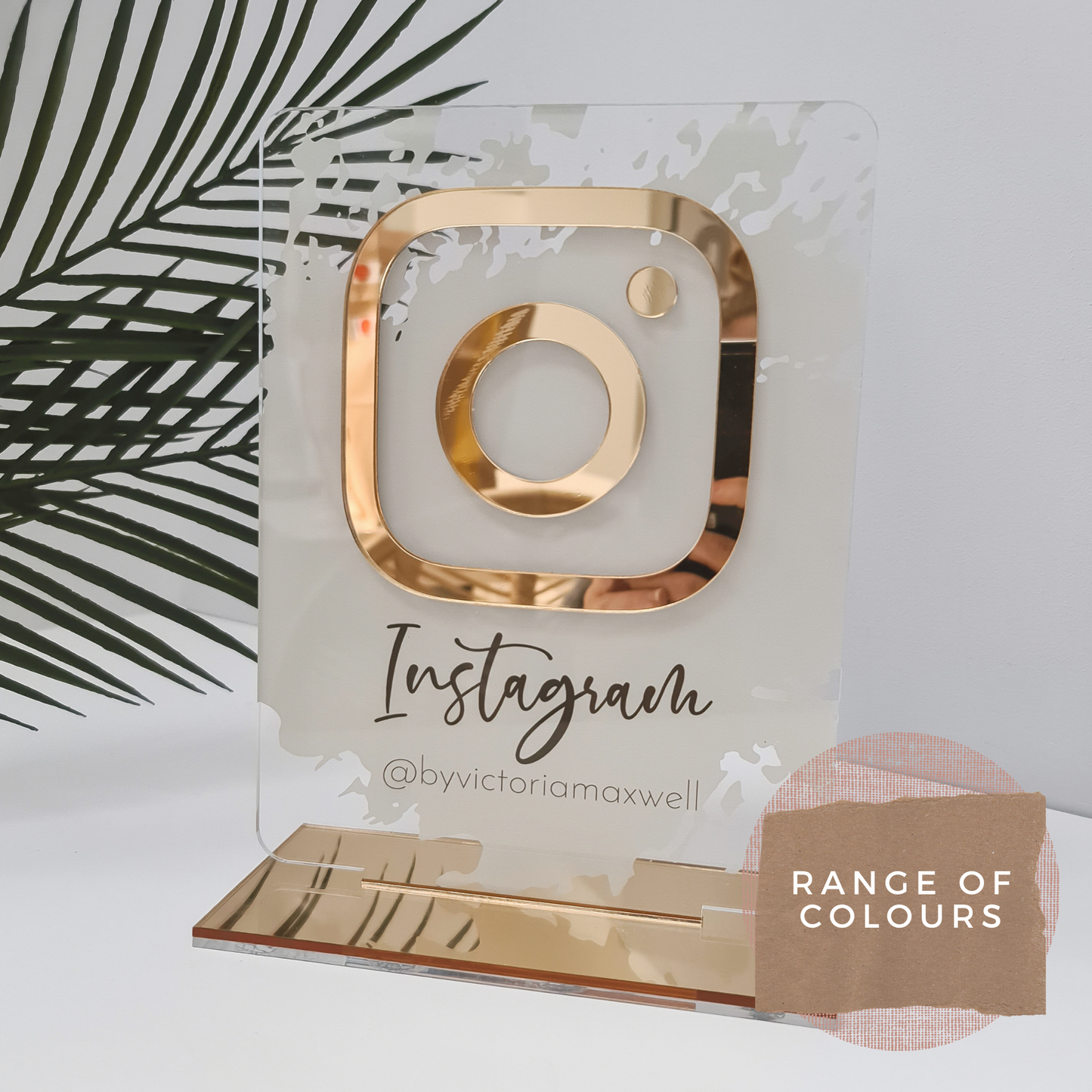 Single Icon Social Media Sign - V&C Designs Ltd