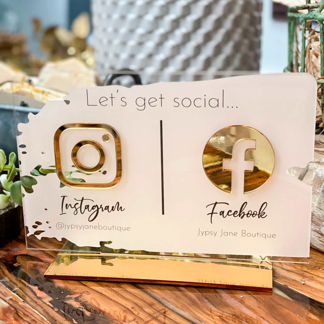 Double Business Social Media Sign - V&C Designs Ltd
