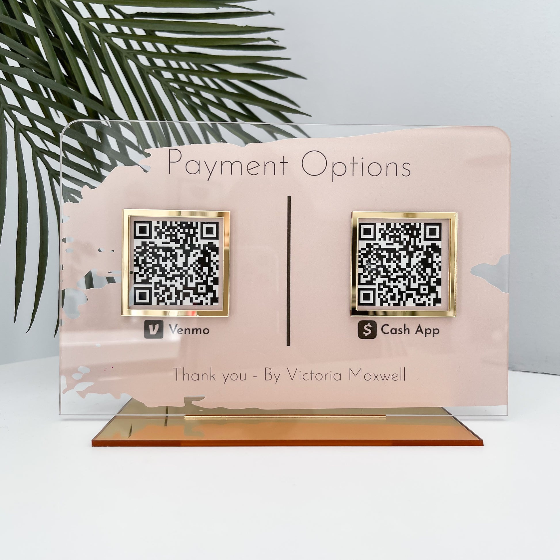 Double QR Code Business Payment Sign - V&C Designs Ltd