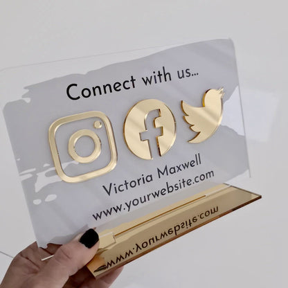 Triple Icon Social Media Sign