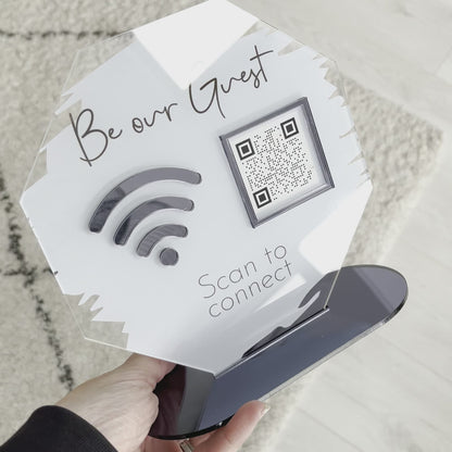 Señal WiFi de conexión QR